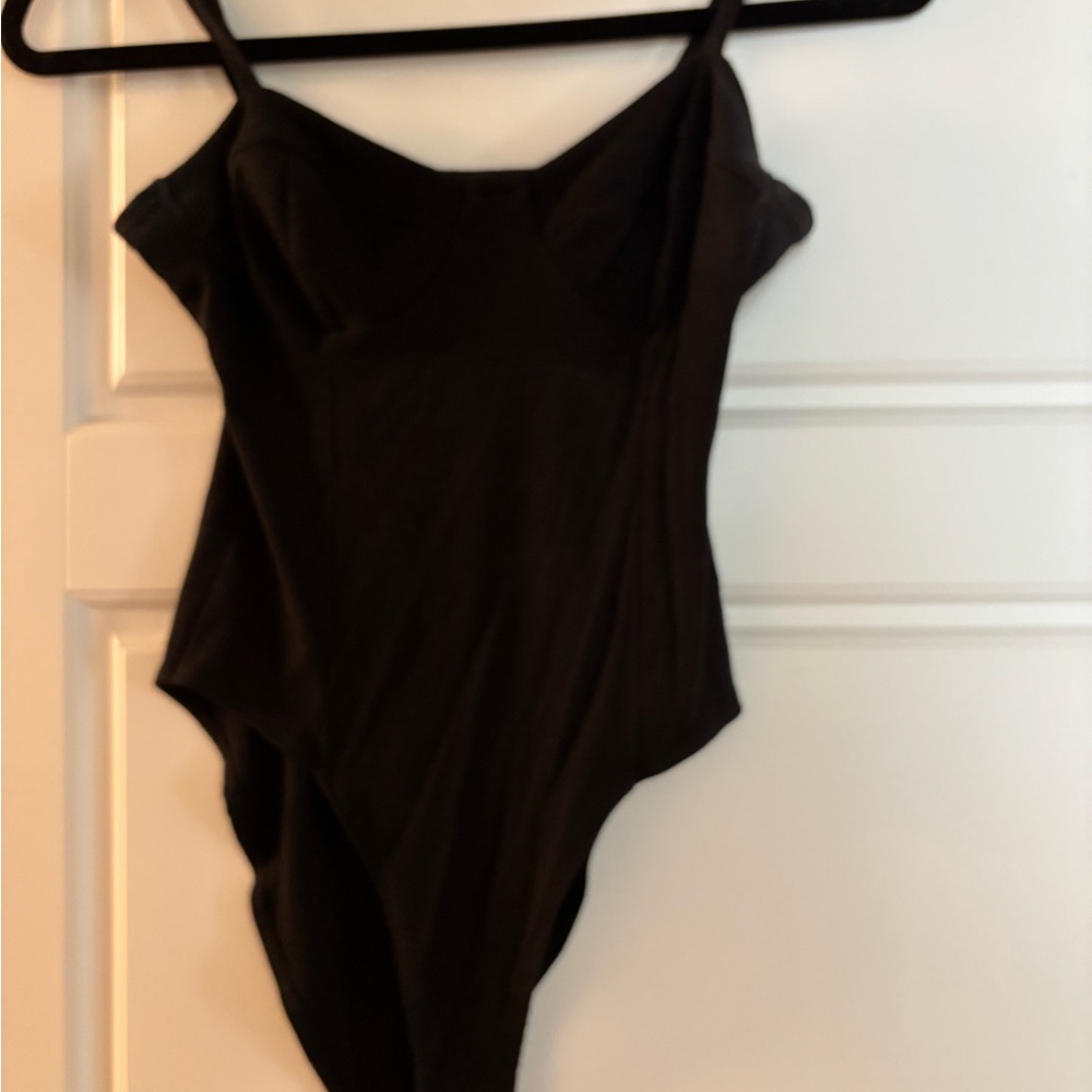 Forever 21 Black Ribbed bodysuit